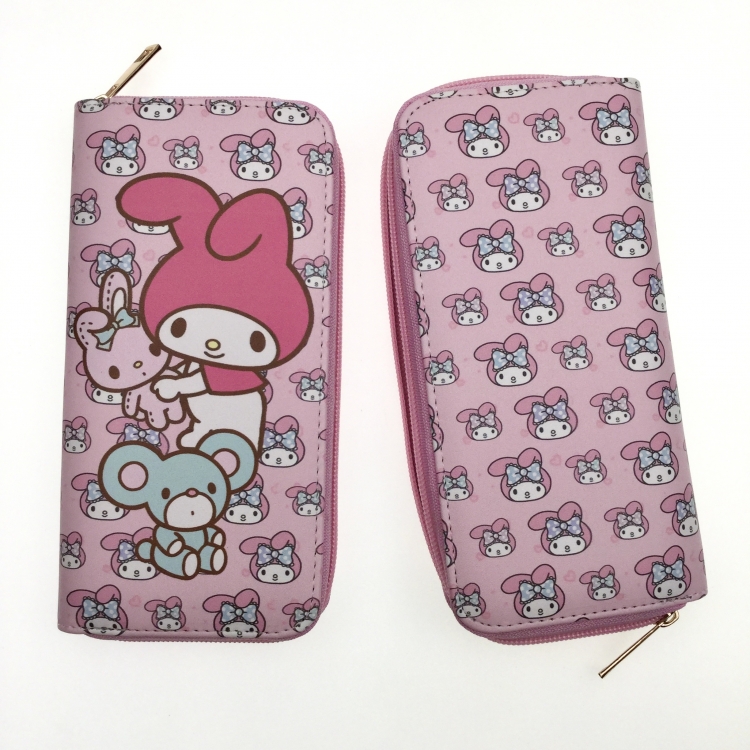 melody Full Color Printing Long section Zipper Wallet Purse