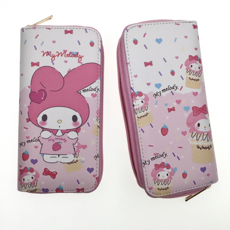 melody Full Color Printing Long section Zipper Wallet Purse