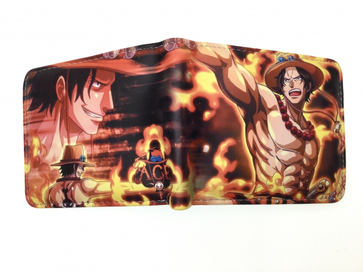 One Piece Anime two fold  Short wallet 11X9.5CM 60G 