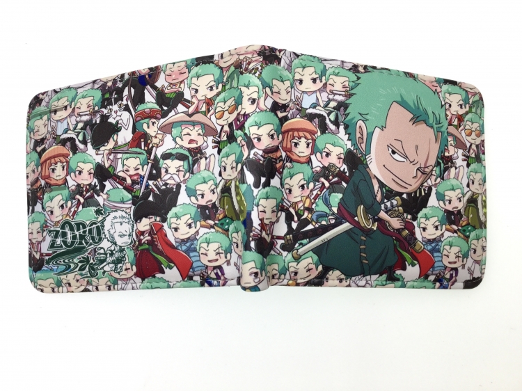 One Piece Anime two fold  Short wallet 11X9.5CM 60G 