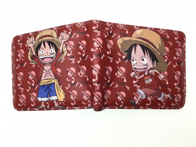 One Piece Anime two fold  Short wallet 11X9.5CM 60G 