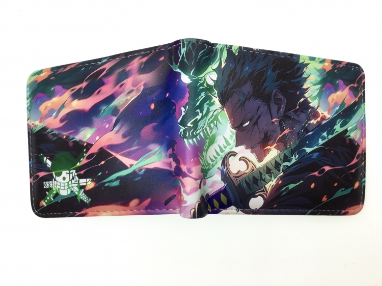 One Piece Anime two fold  Short wallet 11X9.5CM 60G 