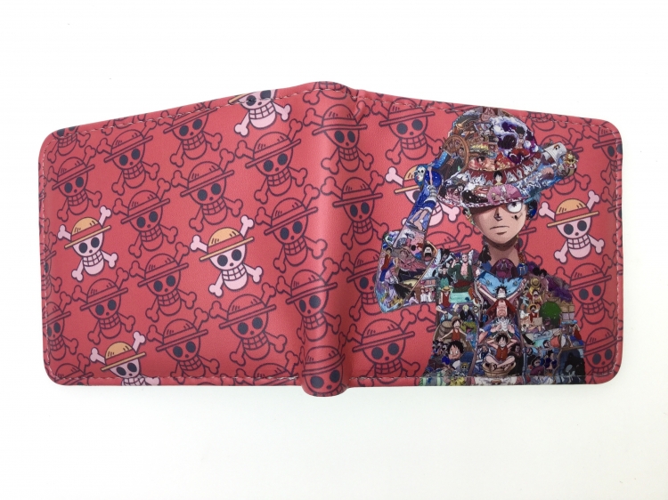 One Piece Anime two fold  Short wallet 11X9.5CM 60G 