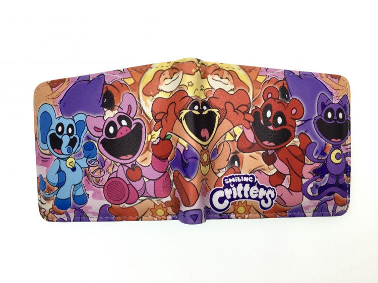 Smiling Critters  Anime two fold  Short wallet 11X9.5CM 60G