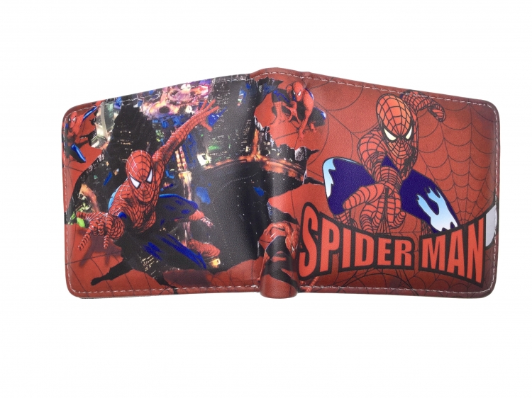 Spiderman Anime two fold  Short wallet 11X9.5CM 60G