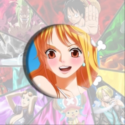 One Piece Anime tinplate brooc...