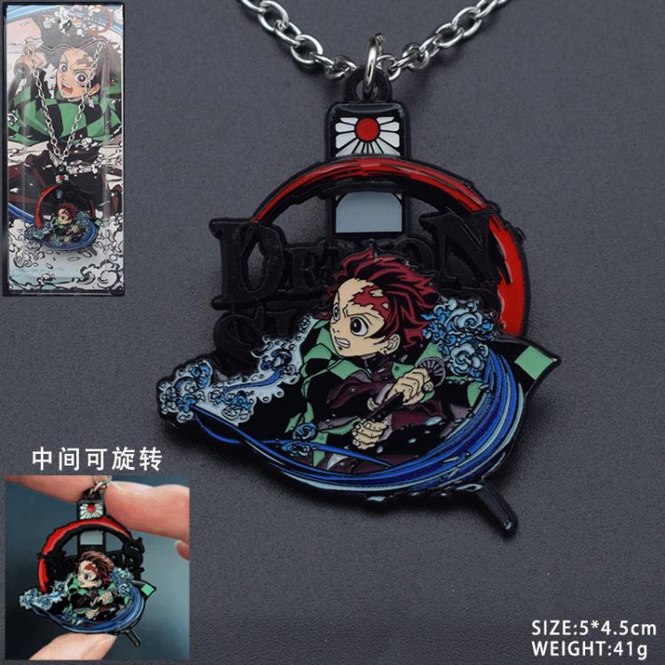 Demon Slayer Kimets Anime peripheral rotating necklace pendant