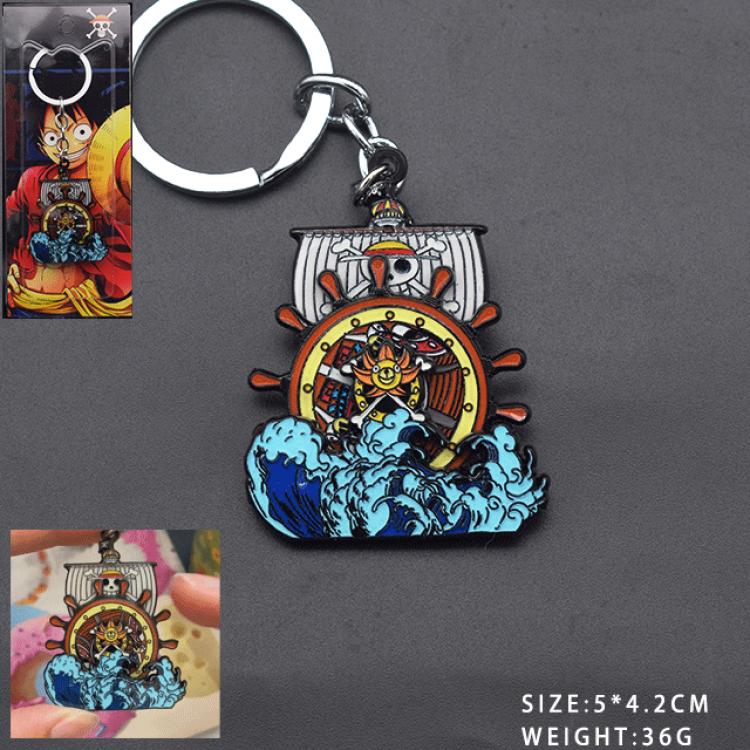 One Piece Anime peripheral rotating keychain