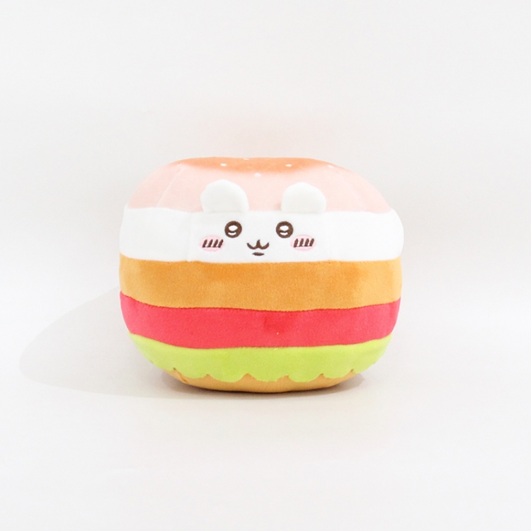 Burger Doll Elastic fabric down cotton plush doll toy 16x16x15cm