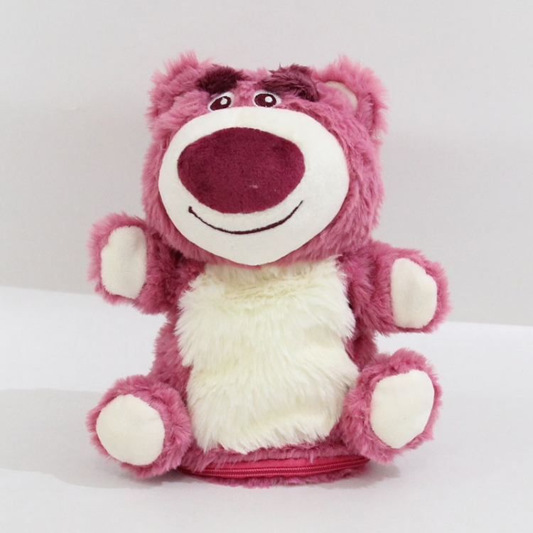 Strawberry Bear Plush doll pen holder 21x15x9cm