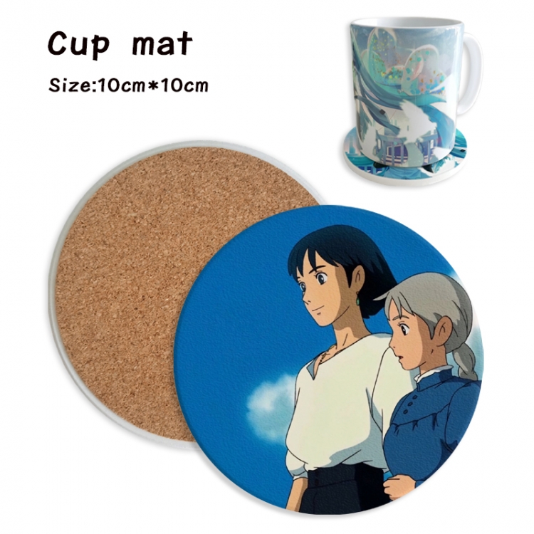 Hauru no ugoku shiro Anime ceramic water absorbing and heat insulating coasters price for 5 pcs