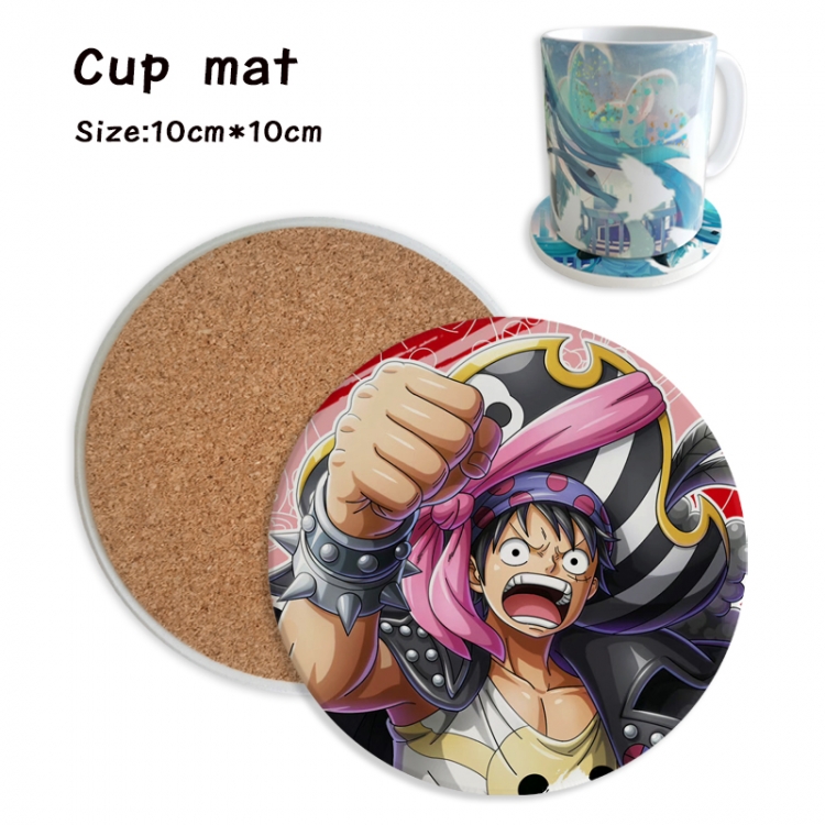 One Piece Anime ceramic water absorbing and heat insulating coasters price for 5 pcs