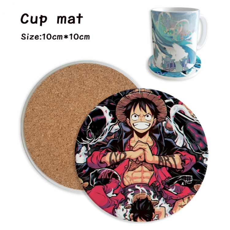 One Piece Anime ceramic water absorbing and heat insulating coasters price for 5 pcs