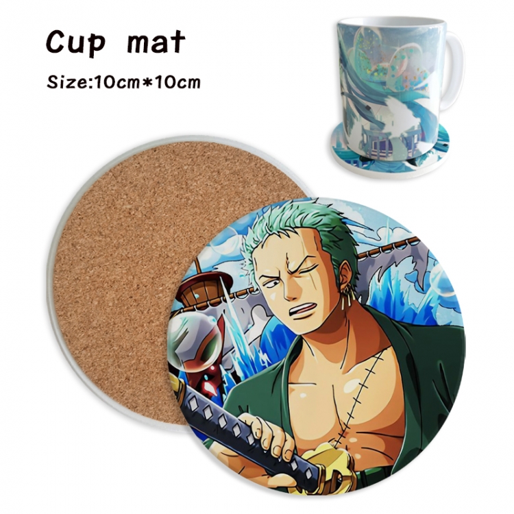 One Piece Anime ceramic water absorbing and heat insulating coasters price for 5 pcs