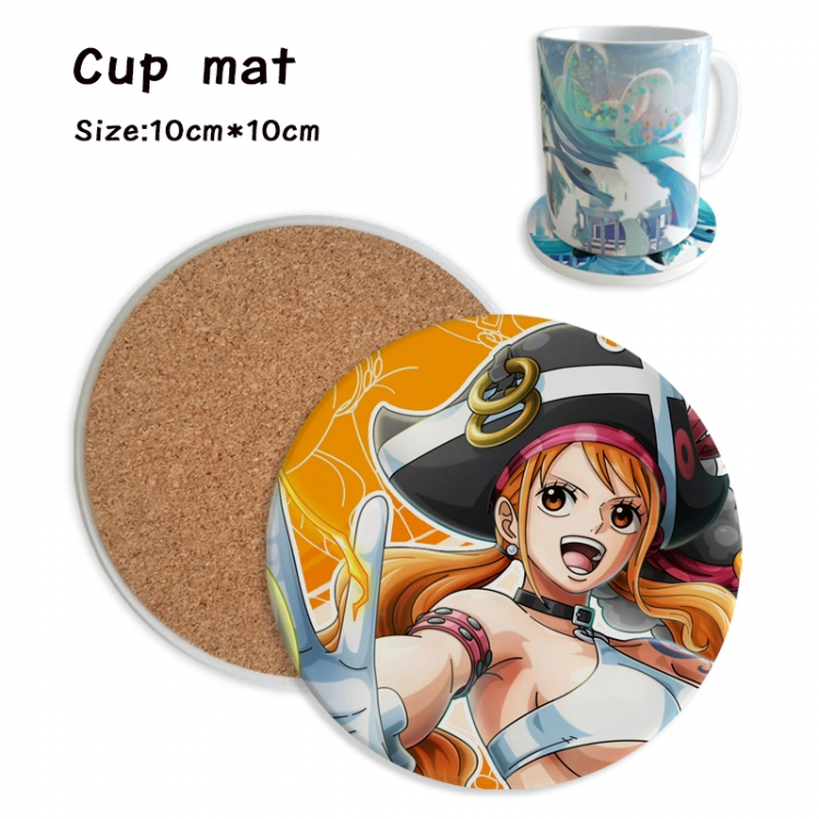 One Piece Anime ceramic water absorbing and heat insulating coasters price for 5 pcs