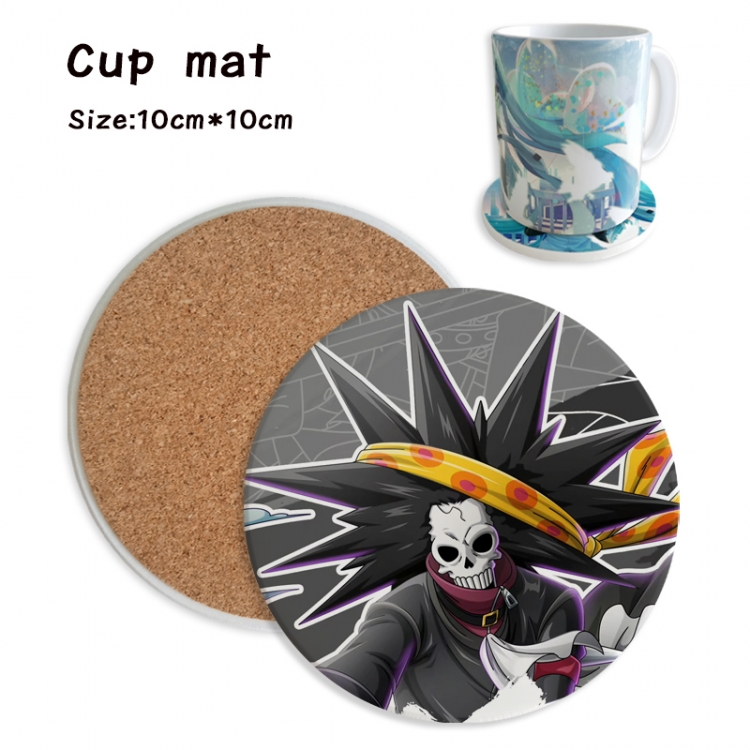 One Piece Anime ceramic water absorbing and heat insulating coasters price for 5 pcs