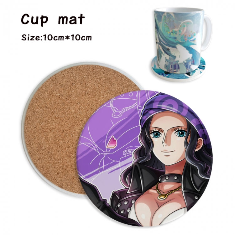 One Piece Anime ceramic water absorbing and heat insulating coasters price for 5 pcs