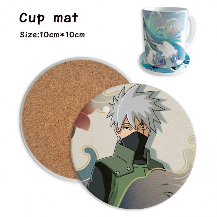 Naruto Anime ceramic water absorbing and heat insulating coasters price for 5 pcs