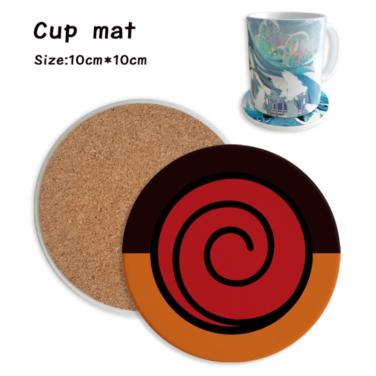 Naruto Anime ceramic water absorbing and heat insulating coasters price for 5 pcs