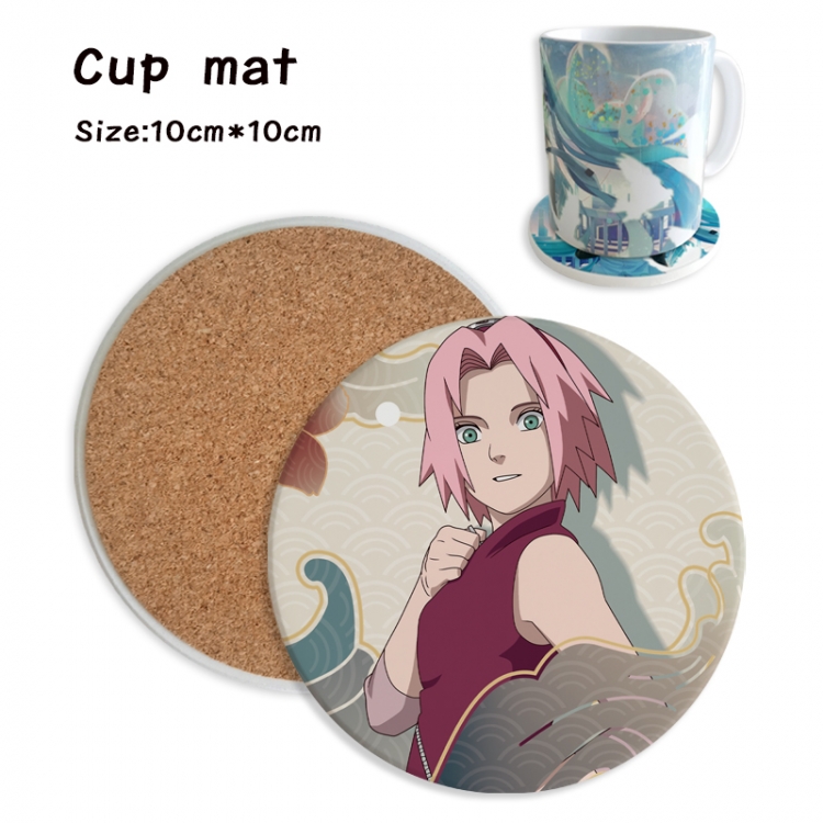 Naruto Anime ceramic water absorbing and heat insulating coasters price for 5 pcs