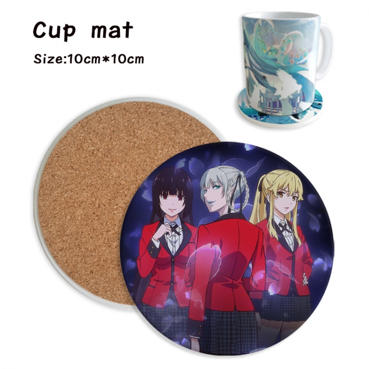 Kakegurui Anime ceramic water absorbing and heat insulating coasters price for 5 pcs