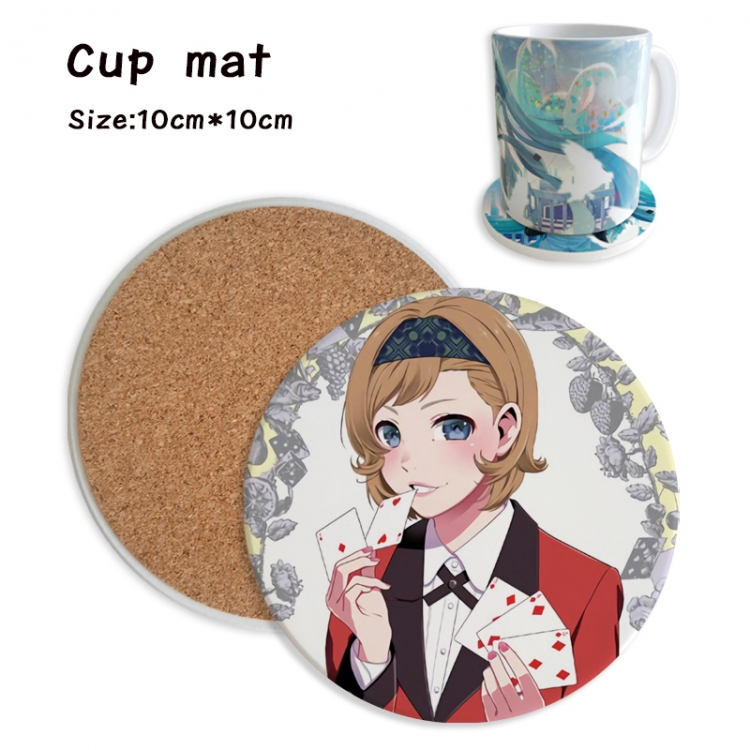 Kakegurui Anime ceramic water absorbing and heat insulating coasters price for 5 pcs