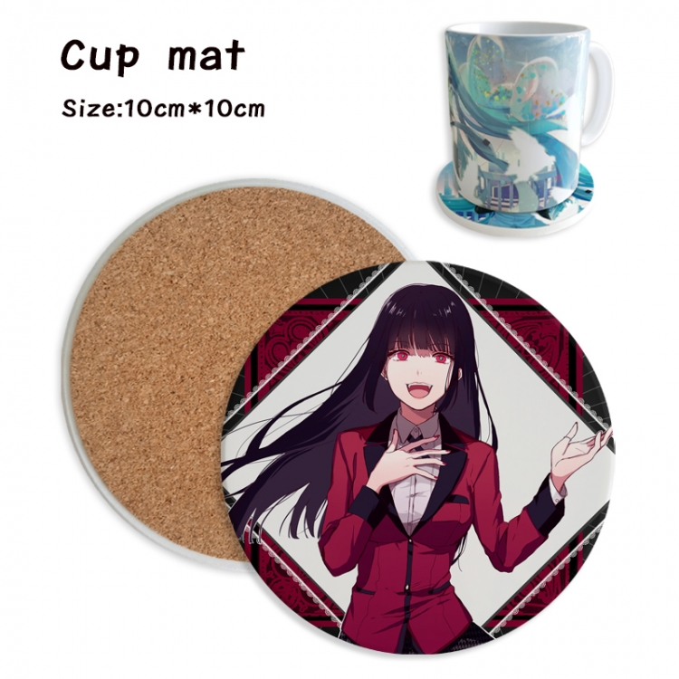 Kakegurui Anime ceramic water absorbing and heat insulating coasters price for 5 pcs