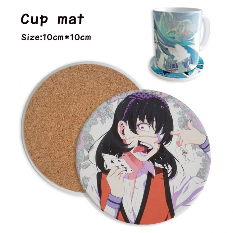 Kakegurui Anime ceramic water absorbing and heat insulating coasters price for 5 pcs