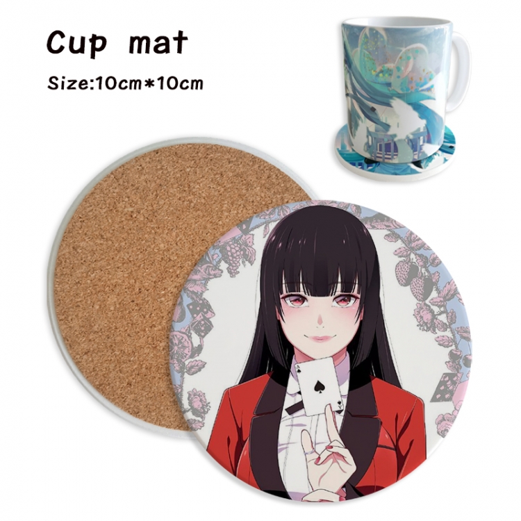 Kakegurui Anime ceramic water absorbing and heat insulating coasters price for 5 pcs