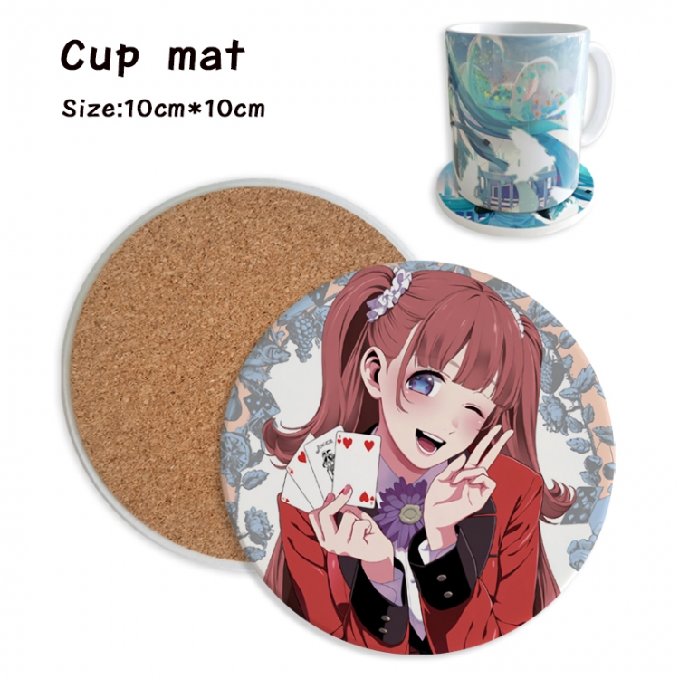 Kakegurui Anime ceramic water absorbing and heat insulating coasters price for 5 pcs