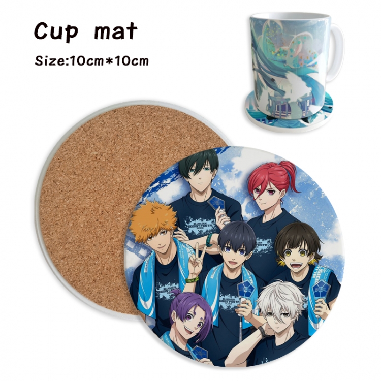 BLUE LOCK Anime ceramic water absorbing and heat insulating coasters price for 5 pcs