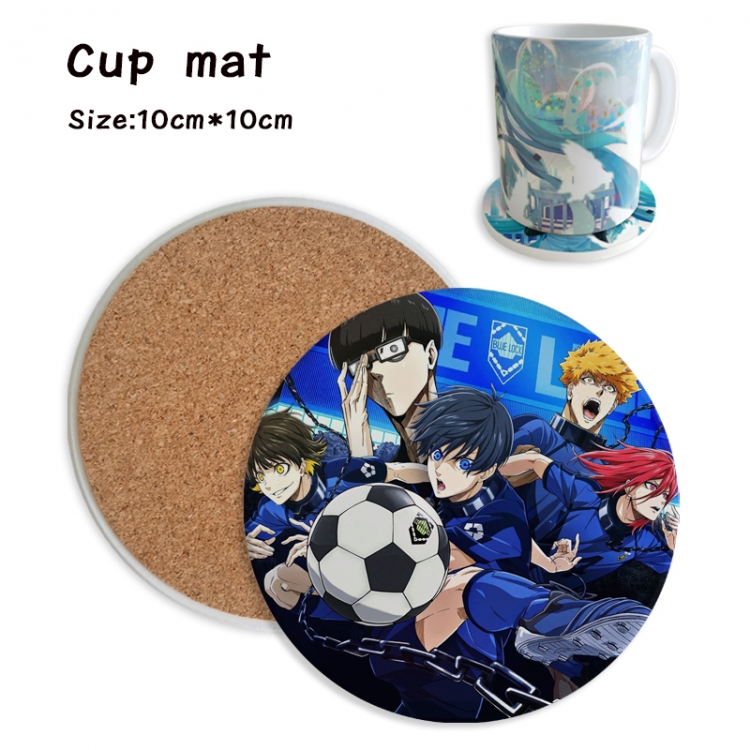 BLUE LOCK Anime ceramic water absorbing and heat insulating coasters price for 5 pcs