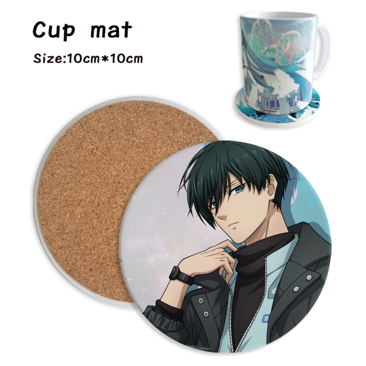 BLUE LOCK Anime ceramic water absorbing and heat insulating coasters price for 5 pcs