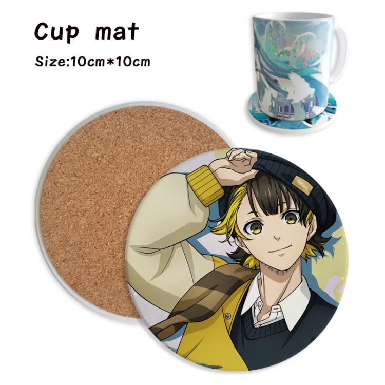 BLUE LOCK Anime ceramic water absorbing and heat insulating coasters price for 5 pcs