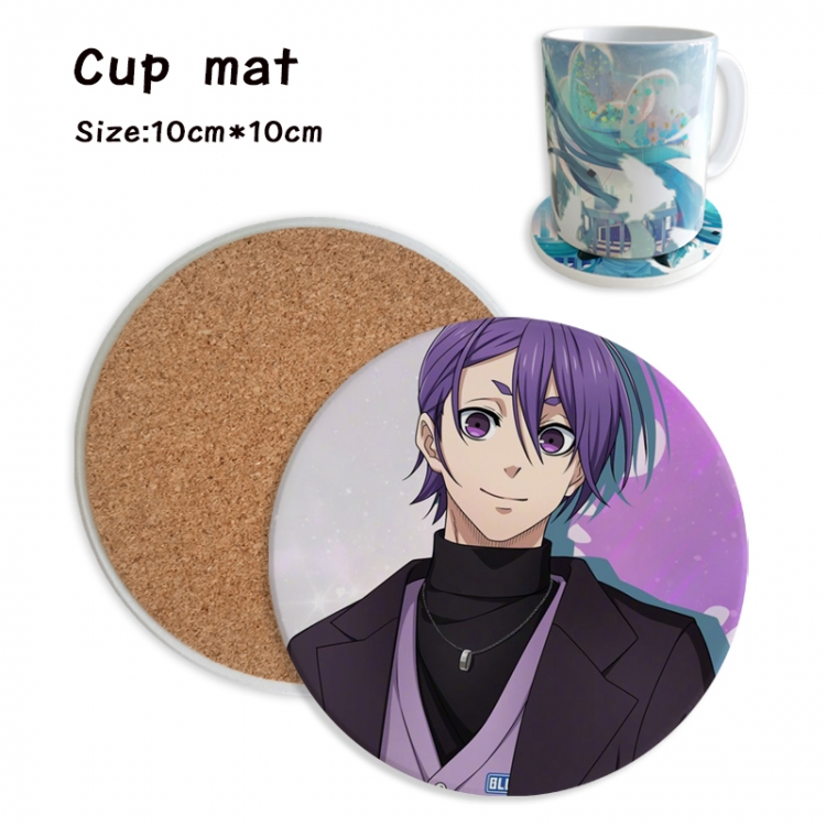 BLUE LOCK Anime ceramic water absorbing and heat insulating coasters price for 5 pcs