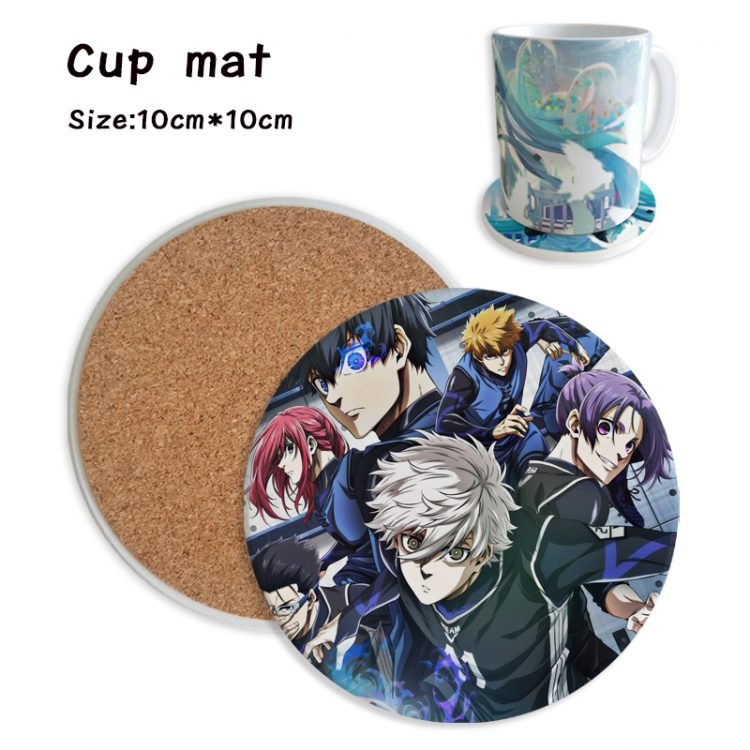 BLUE LOCK Anime ceramic water absorbing and heat insulating coasters price for 5 pcs