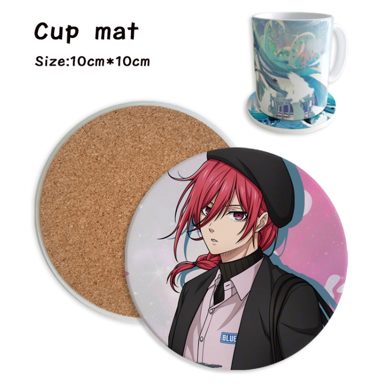 BLUE LOCK Anime ceramic water absorbing and heat insulating coasters price for 5 pcs