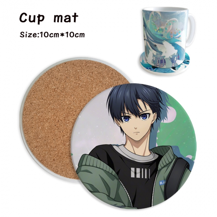 BLUE LOCK Anime ceramic water absorbing and heat insulating coasters price for 5 pcs