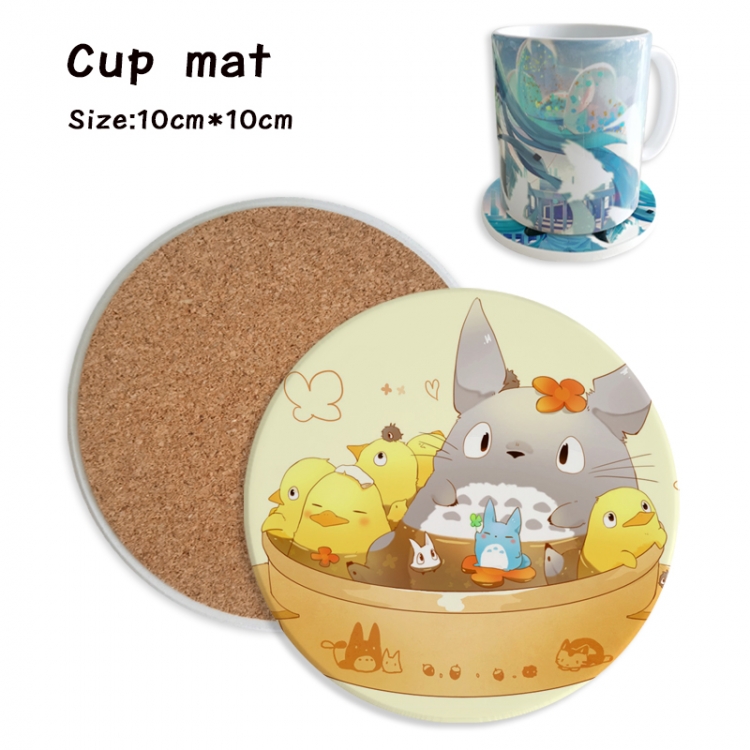 TOTORO Anime ceramic water absorbing and heat insulating coasters price for 5 pcs
