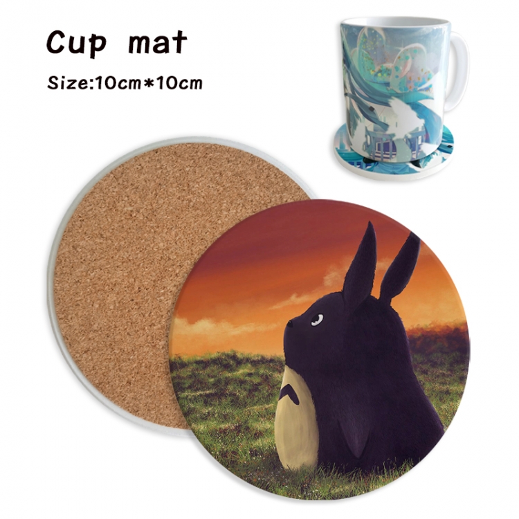 TOTORO Anime ceramic water absorbing and heat insulating coasters price for 5 pcs