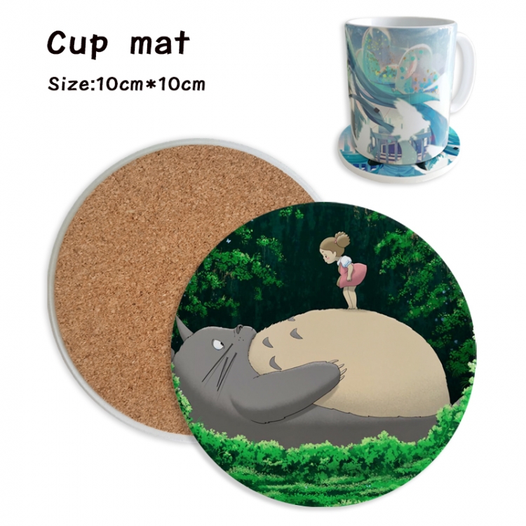 TOTORO Anime ceramic water absorbing and heat insulating coasters price for 5 pcs