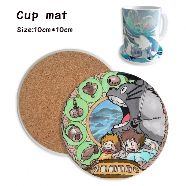 TOTORO Anime ceramic water absorbing and heat insulating coasters price for 5 pcs