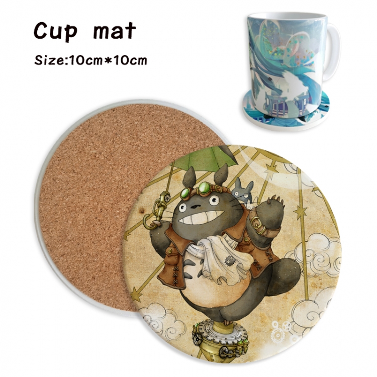 TOTORO Anime ceramic water absorbing and heat insulating coasters price for 5 pcs
