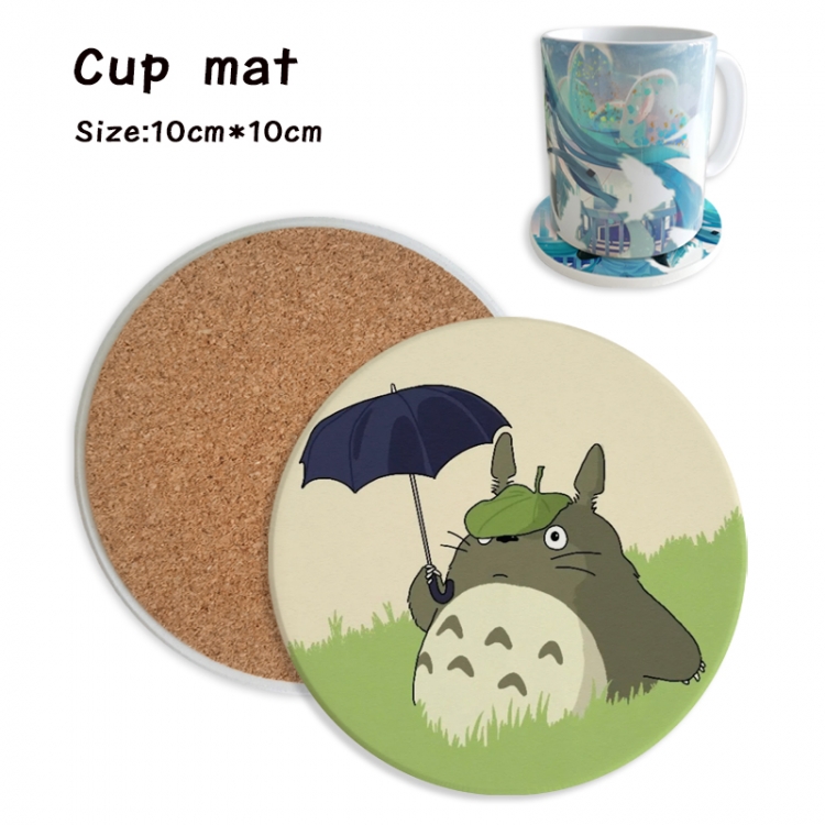 TOTORO Anime ceramic water absorbing and heat insulating coasters price for 5 pcs