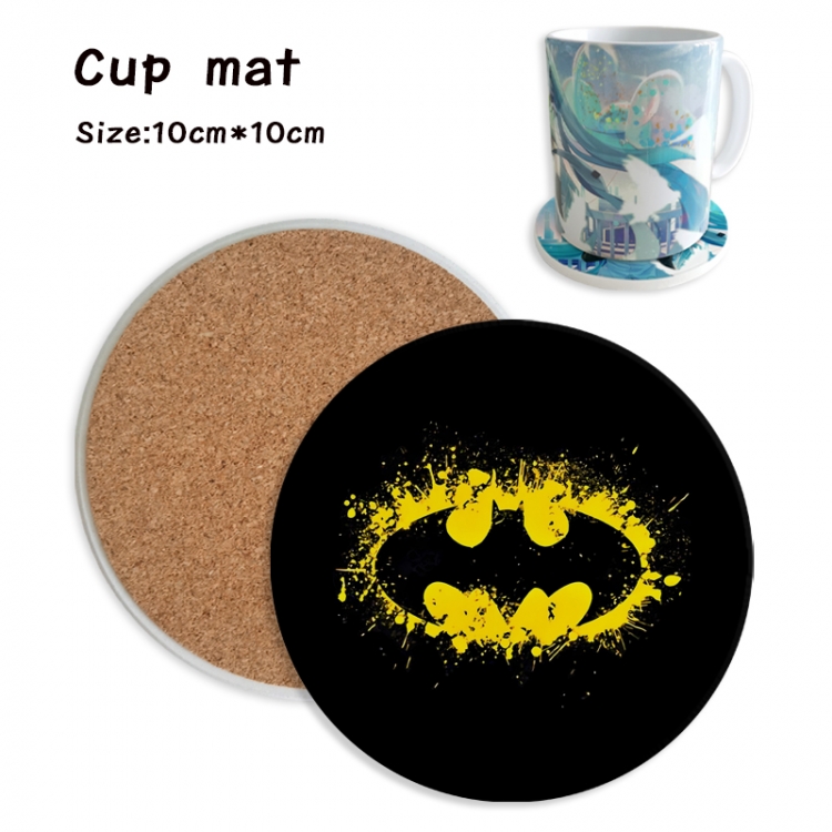 Batman Anime ceramic water absorbing and heat insulating coasters price for 5 pcs