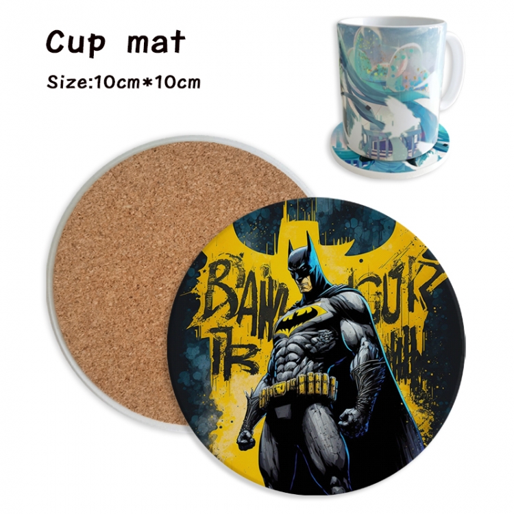 Batman Anime ceramic water absorbing and heat insulating coasters price for 5 pcs