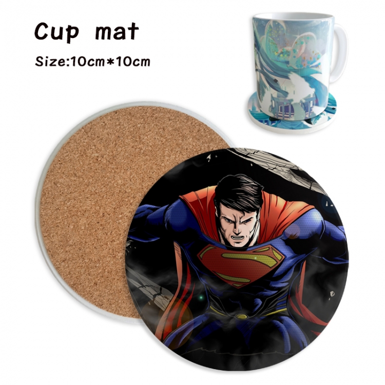 Superman Anime ceramic water absorbing and heat insulating coasters price for 5 pcs