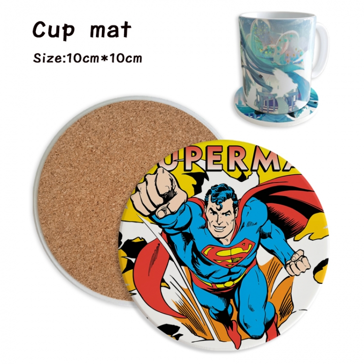 Superman Anime ceramic water absorbing and heat insulating coasters price for 5 pcs