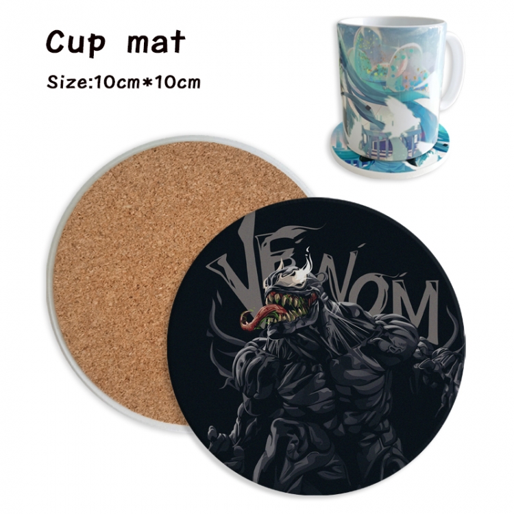 venom Anime ceramic water absorbing and heat insulating coasters price for 5 pcs