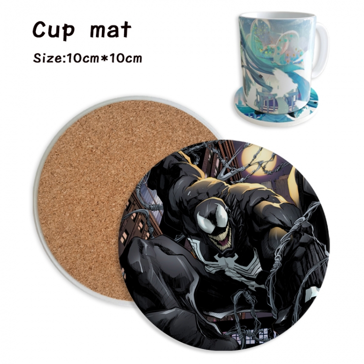venom Anime ceramic water absorbing and heat insulating coasters price for 5 pcs
